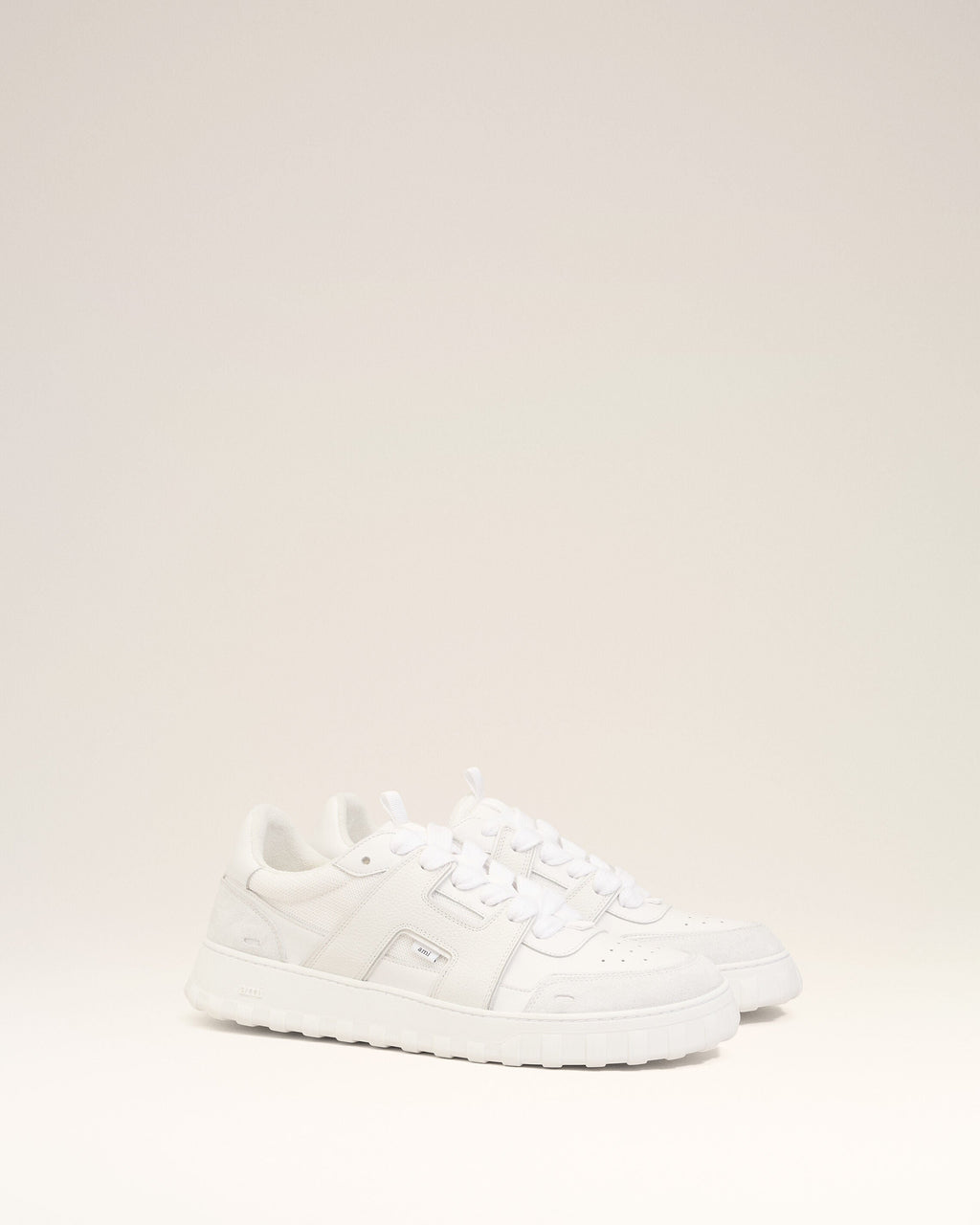 White Cowhide Leather A Walk Sneakers
