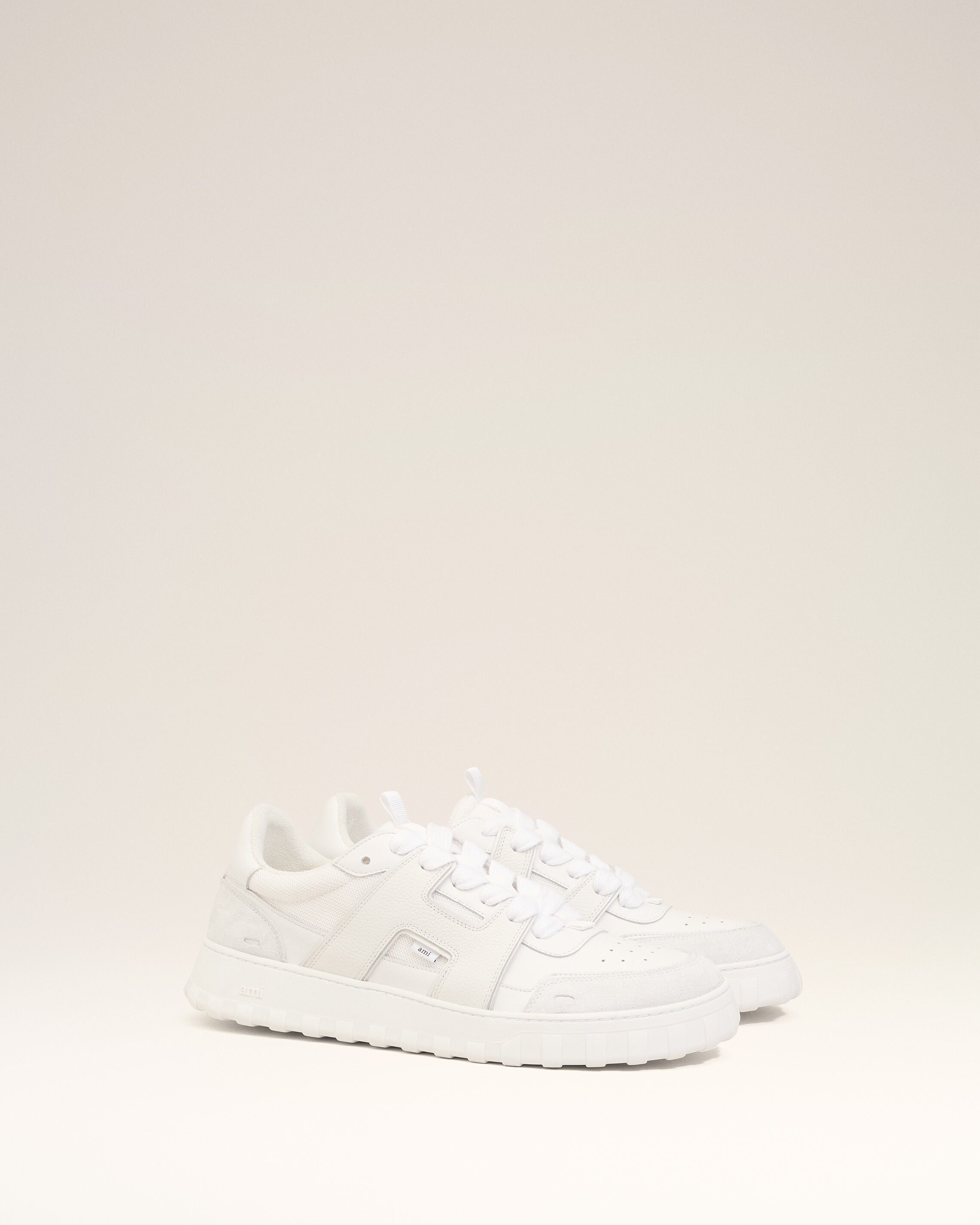 White Cowhide Leather A Walk Sneakers