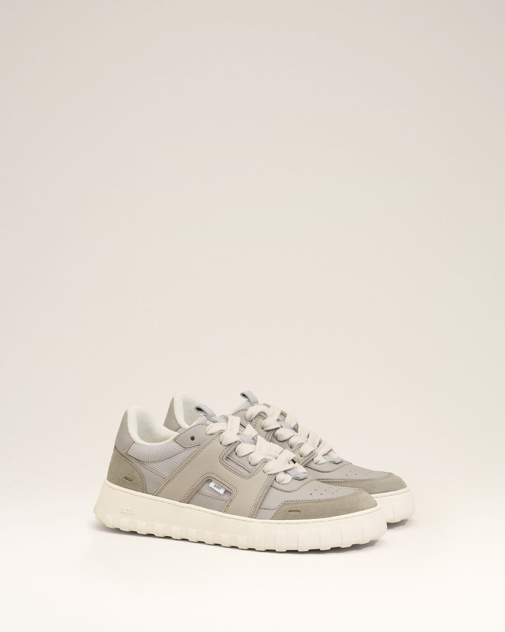 Grey Cowhide Leather A Walk Sneakers