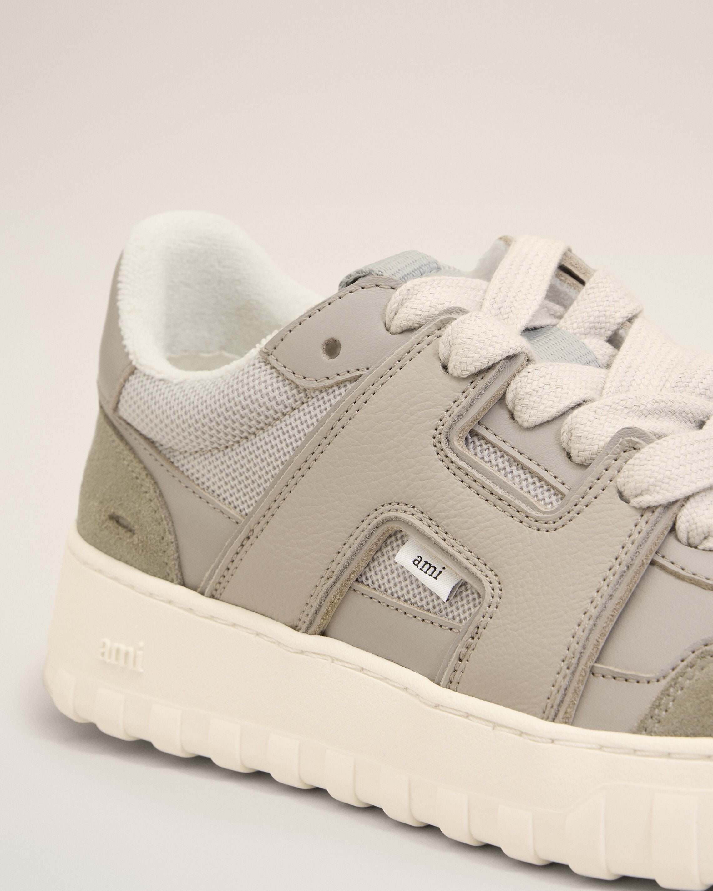 Grey Cowhide Leather A Walk Sneakers