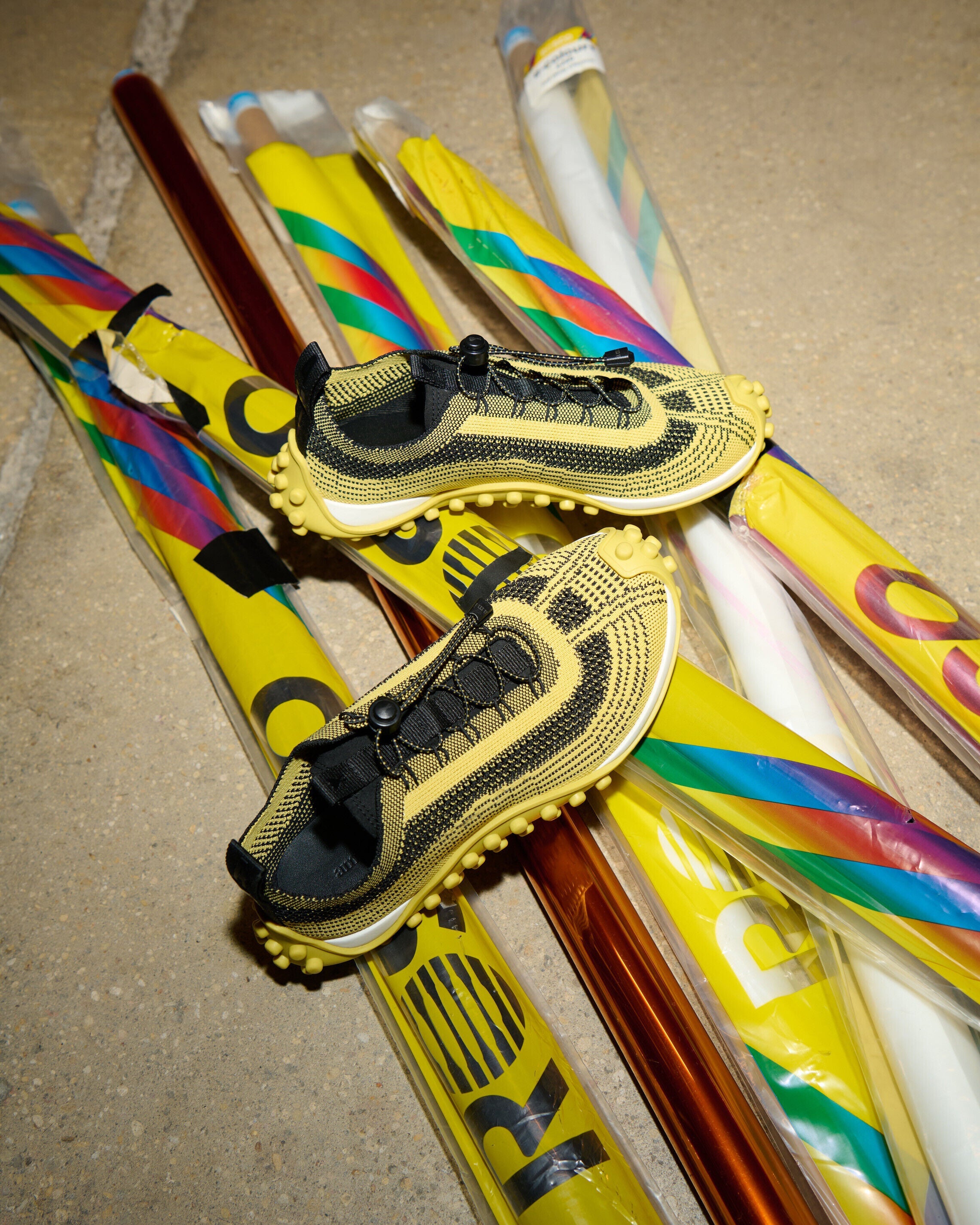 Yellow Knit Mirage Sneakers
