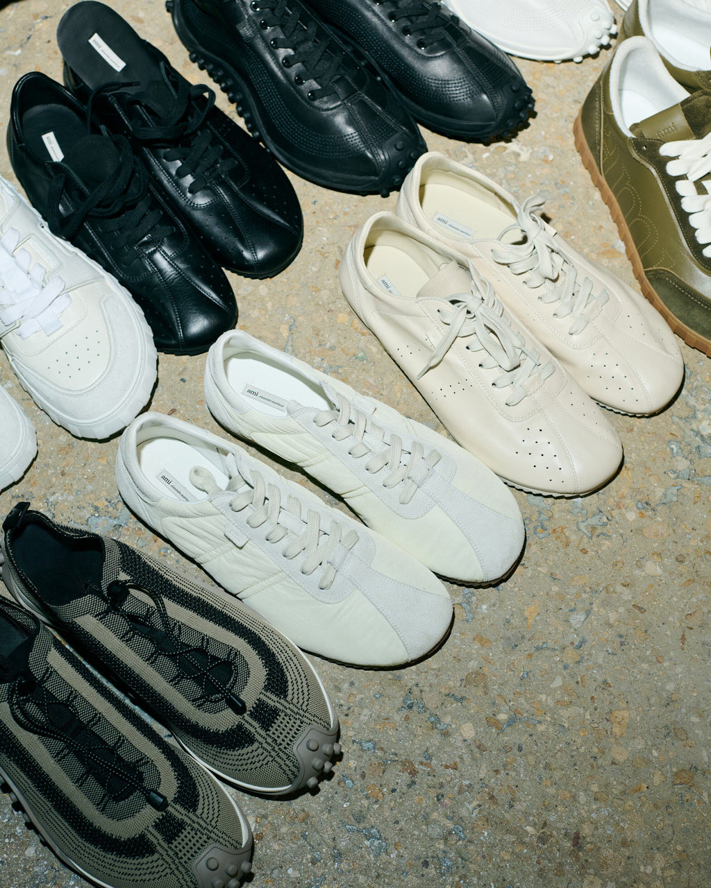 Beige Knit Mirage Sneakers