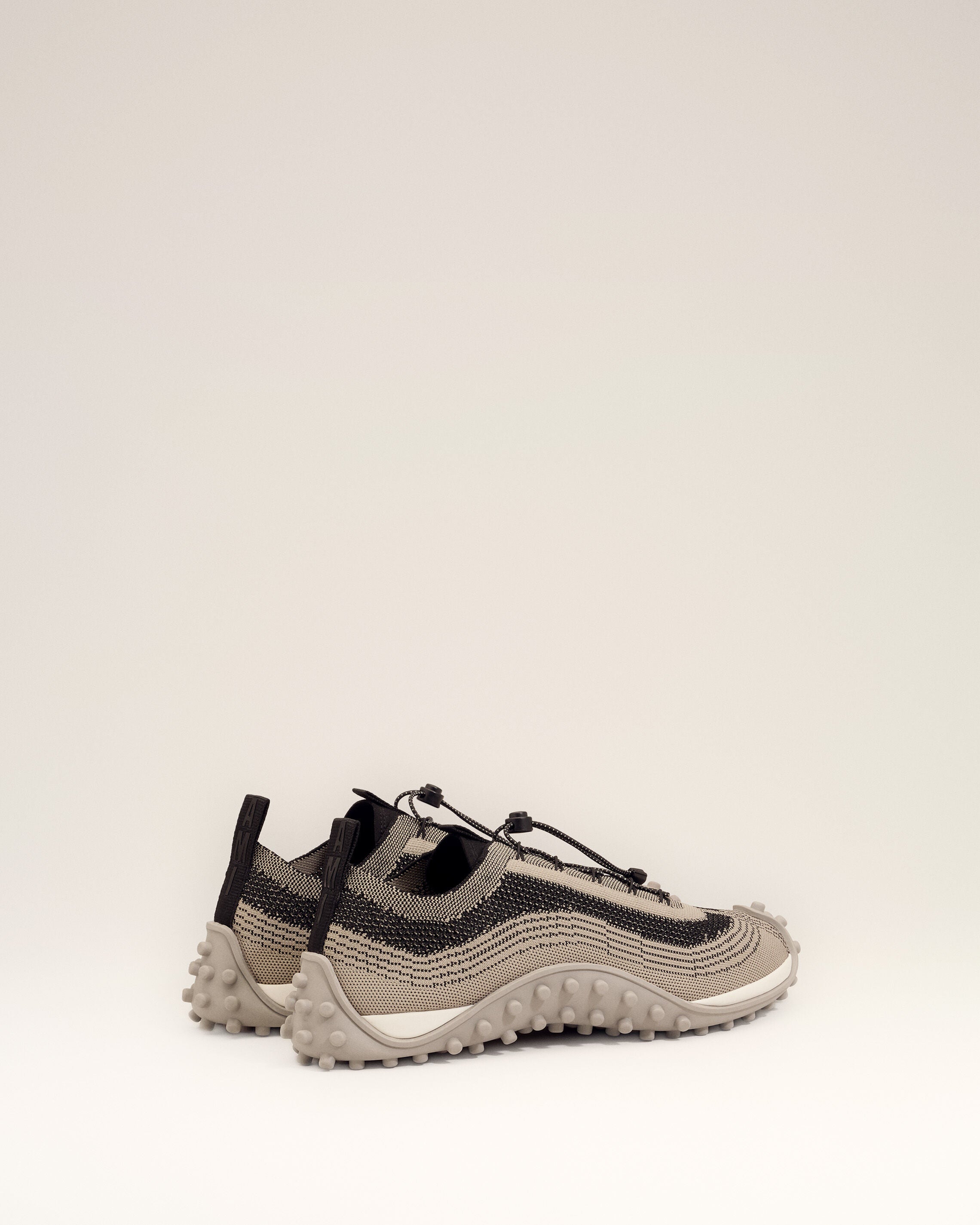Beige Knit Mirage Sneakers