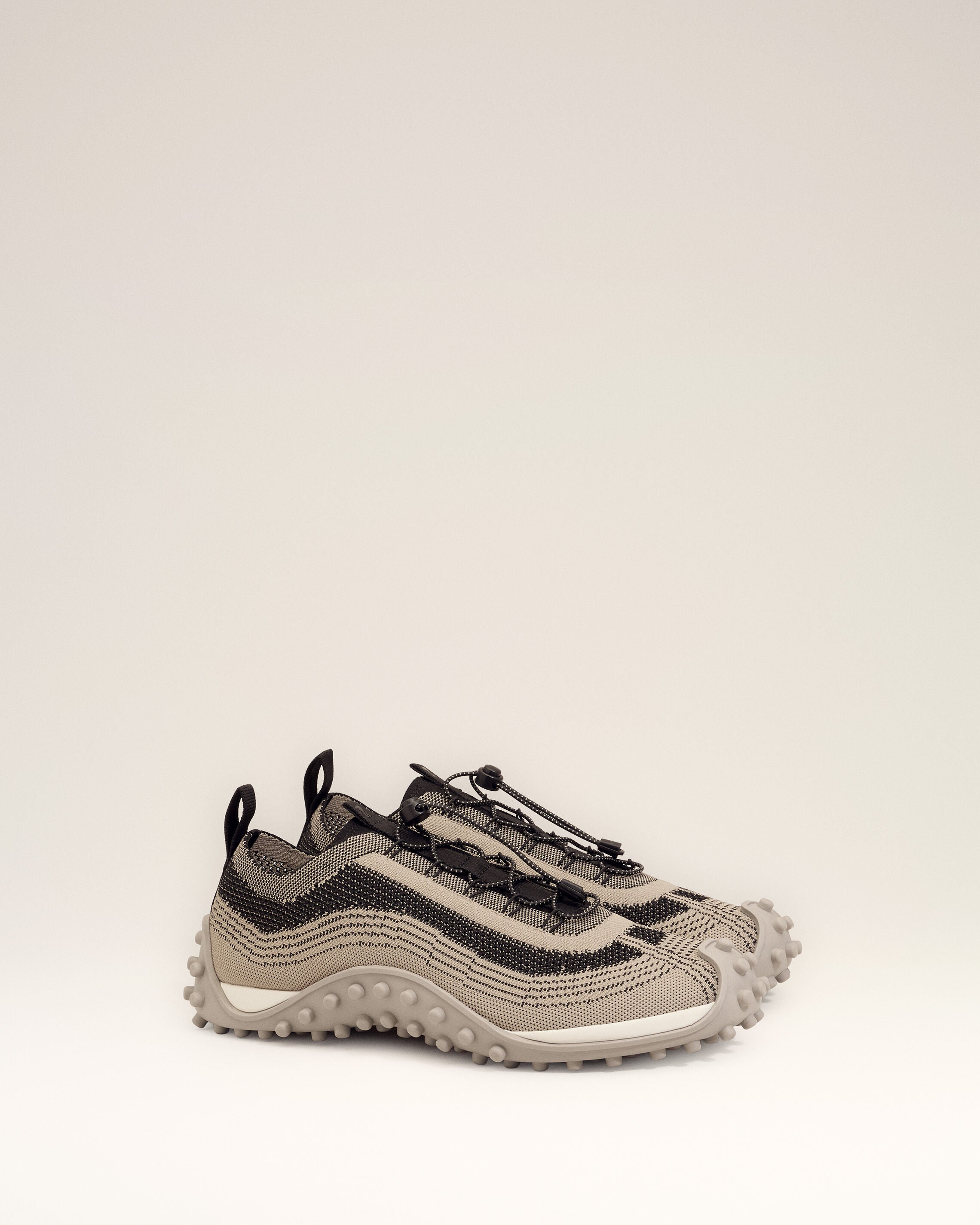 Beige Knit Mirage Sneakers