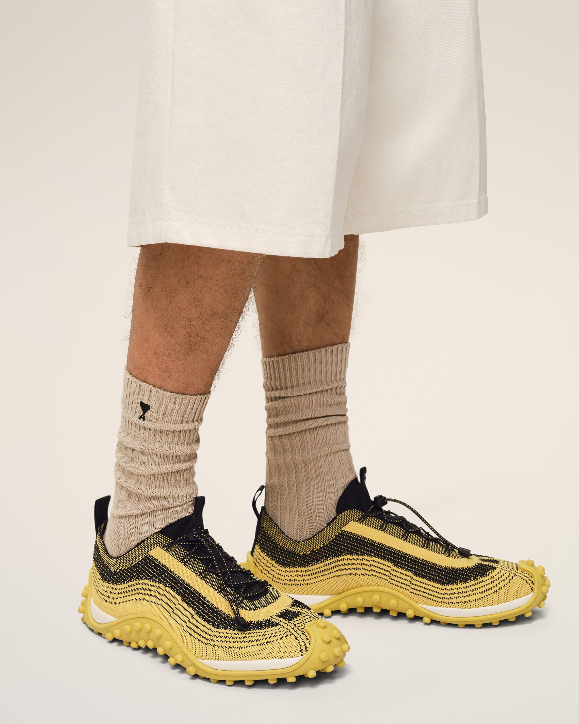 Yellow Knit Mirage Sneakers