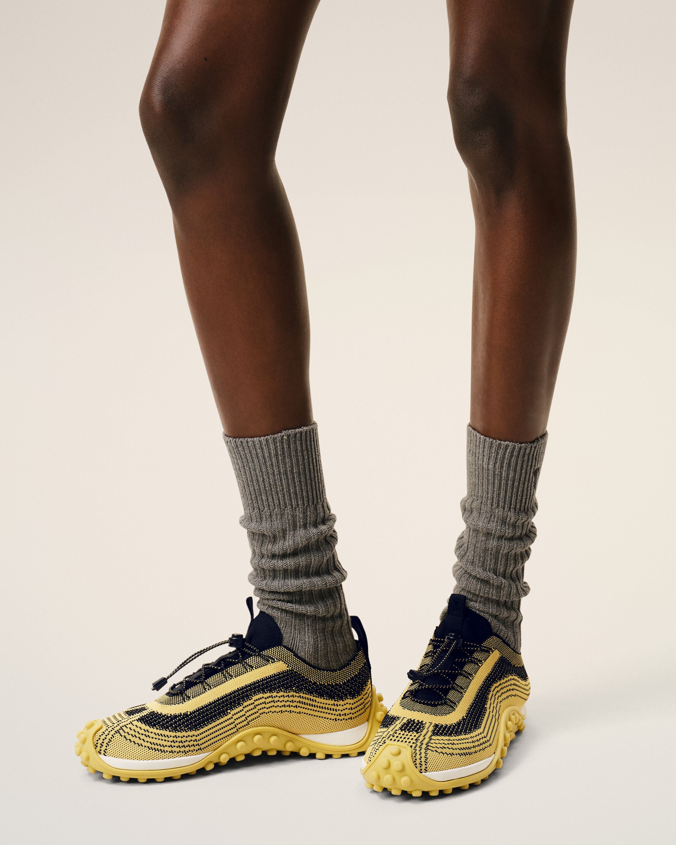 Yellow Knit Mirage Sneakers