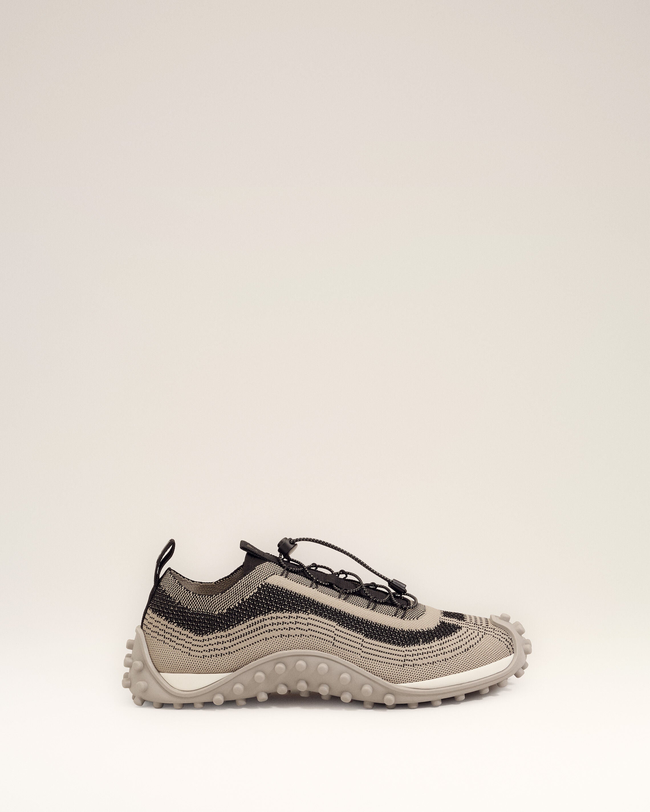 Beige Knit Mirage Sneakers