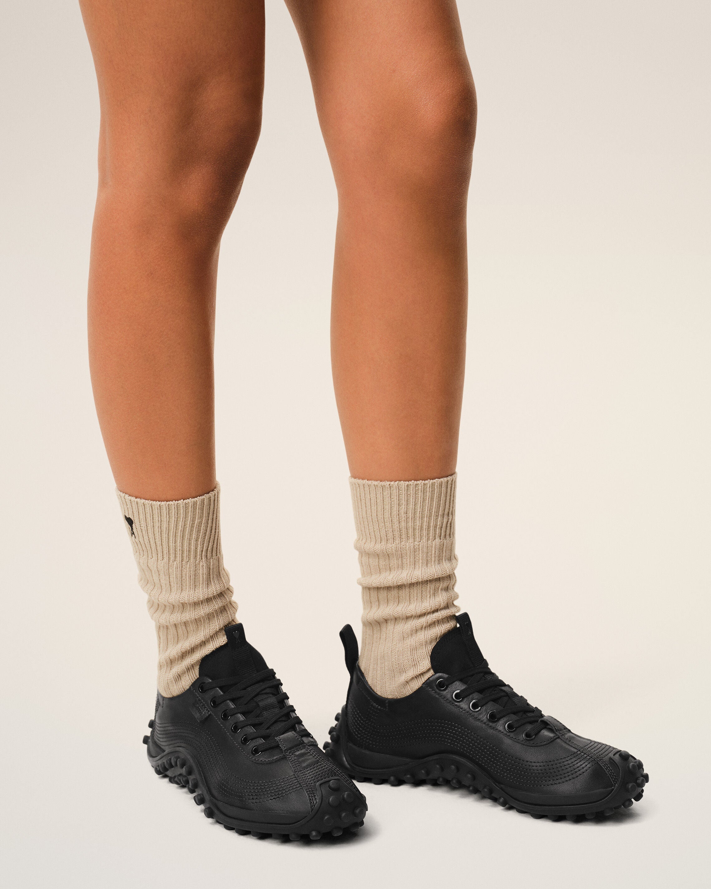 Black Cow Leather Mirage Sneakers