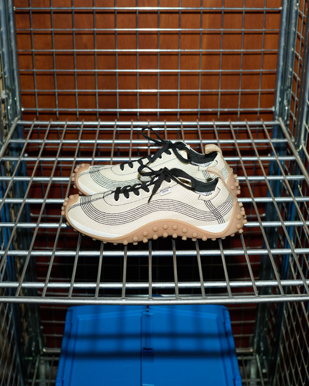White Mesh Mirage Sneakers