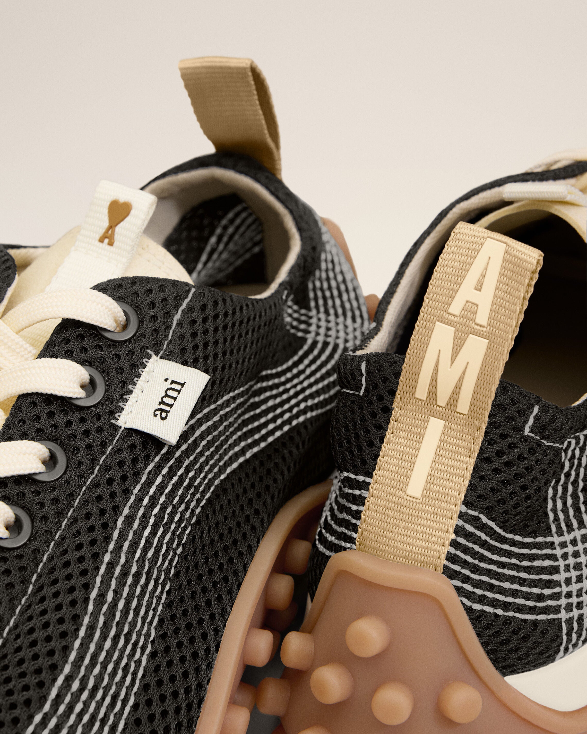 Black Mesh Mirage Sneakers