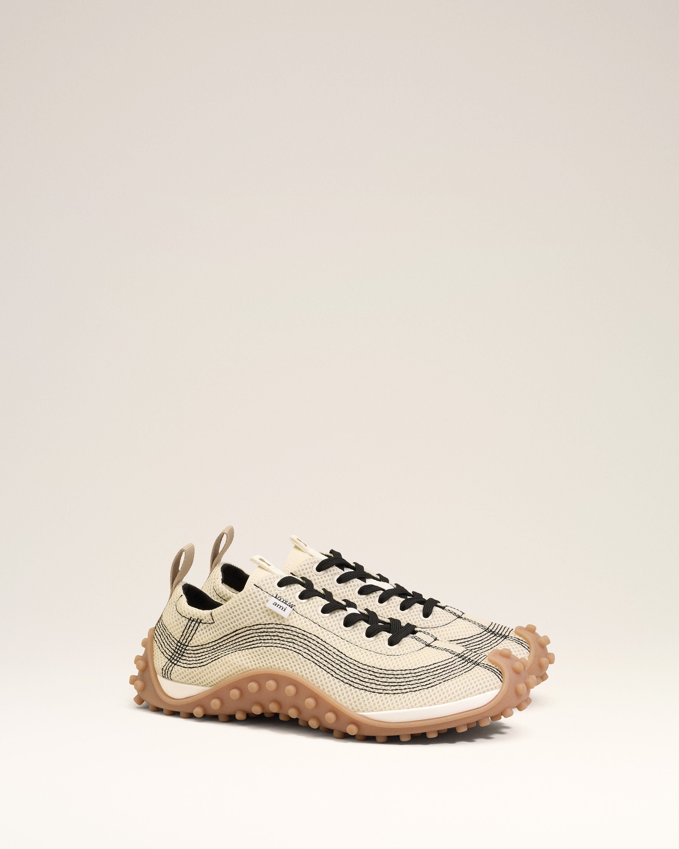 White Mesh Mirage Sneakers