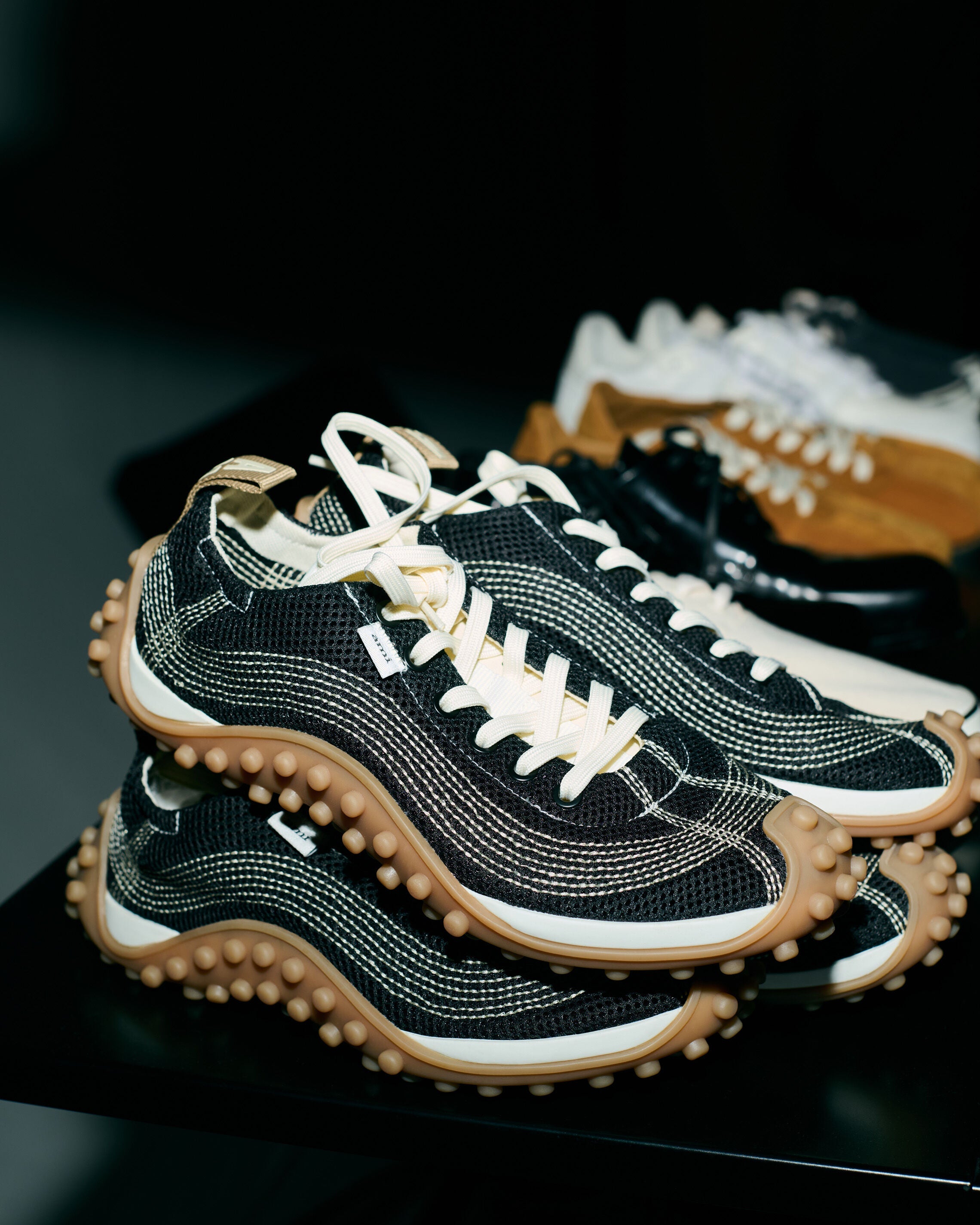 Black Mesh Mirage Sneakers