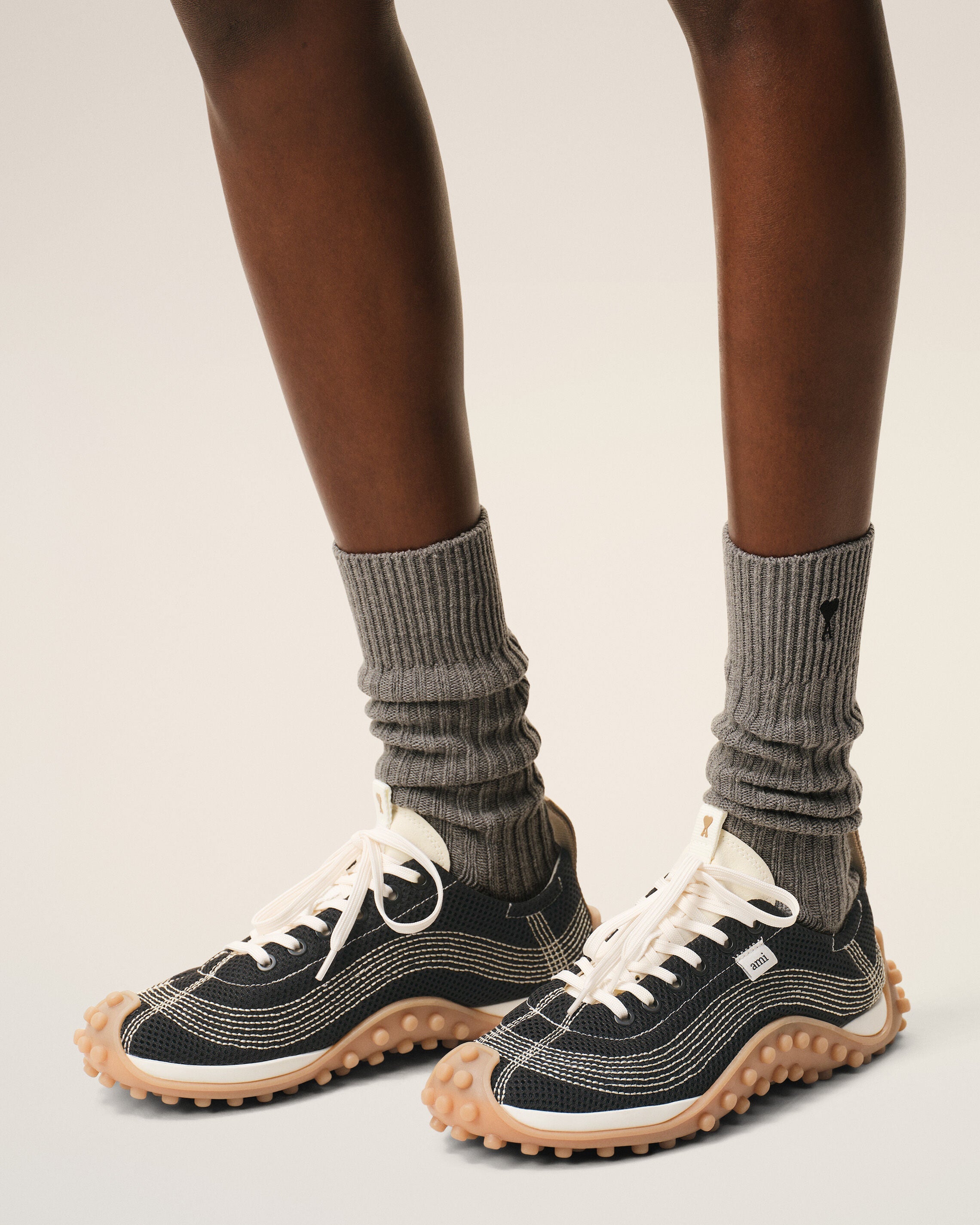 Black Mesh Mirage Sneakers