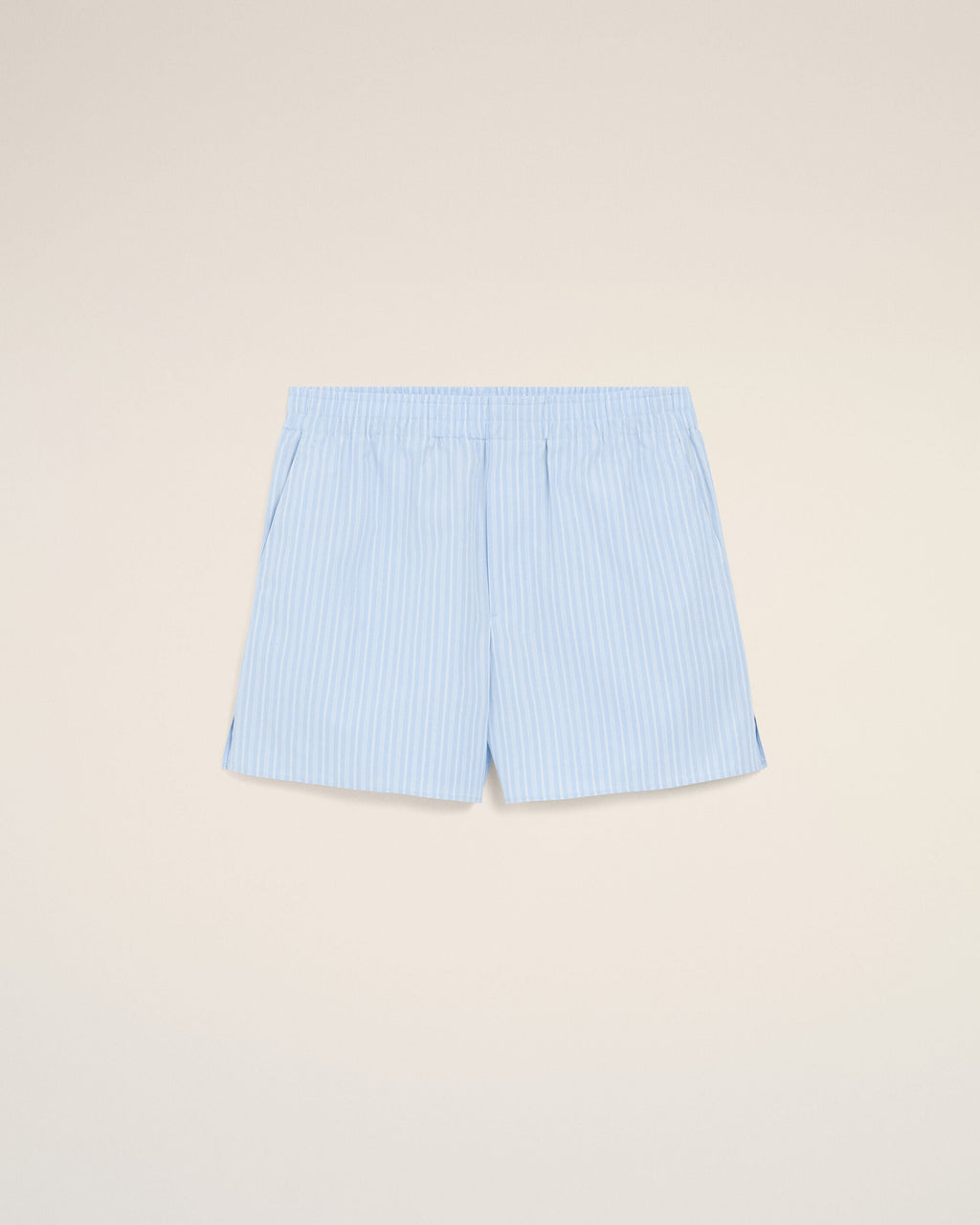 Blue Cotton Elasticated Shorts