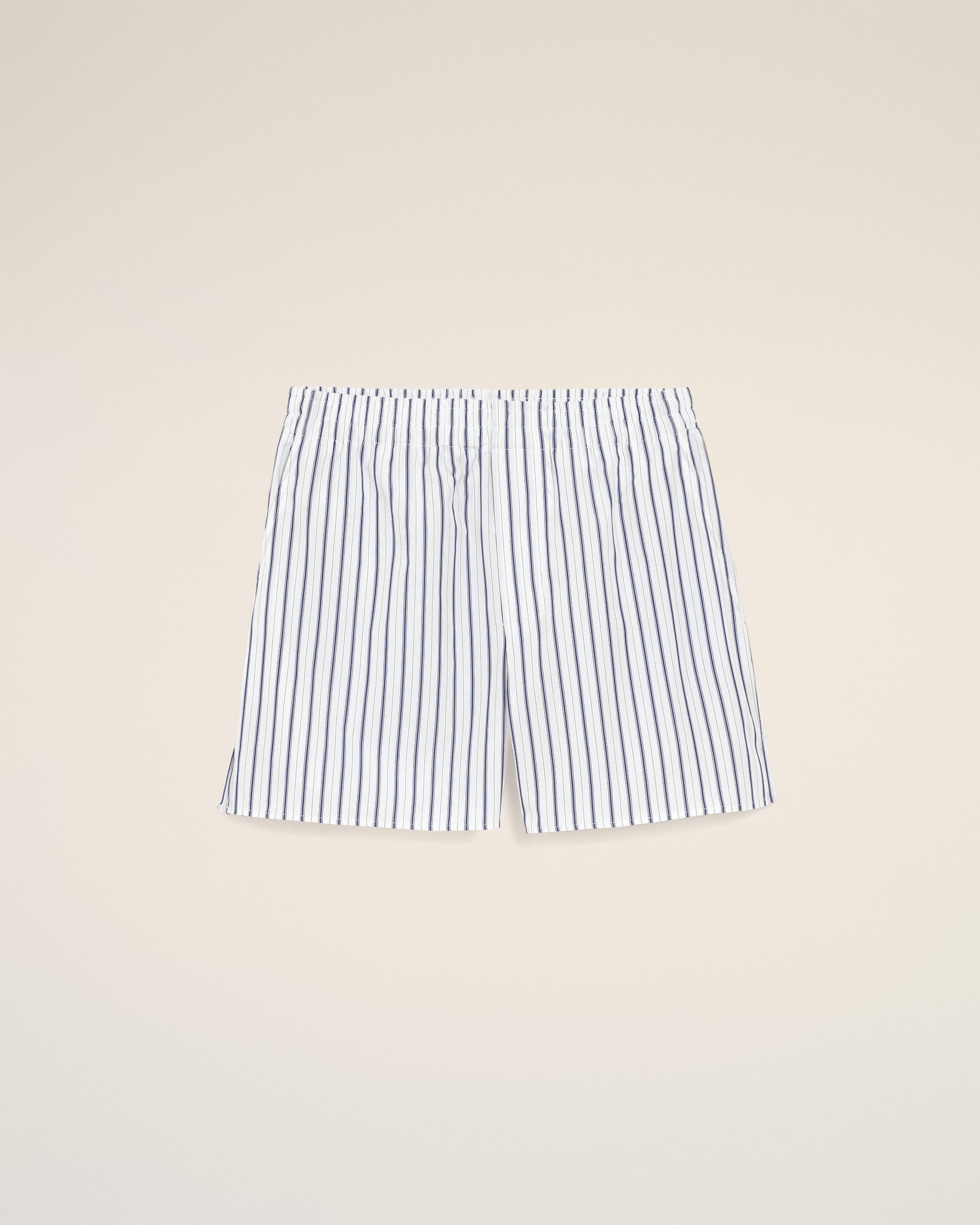 White Cotton Elasticated Shorts