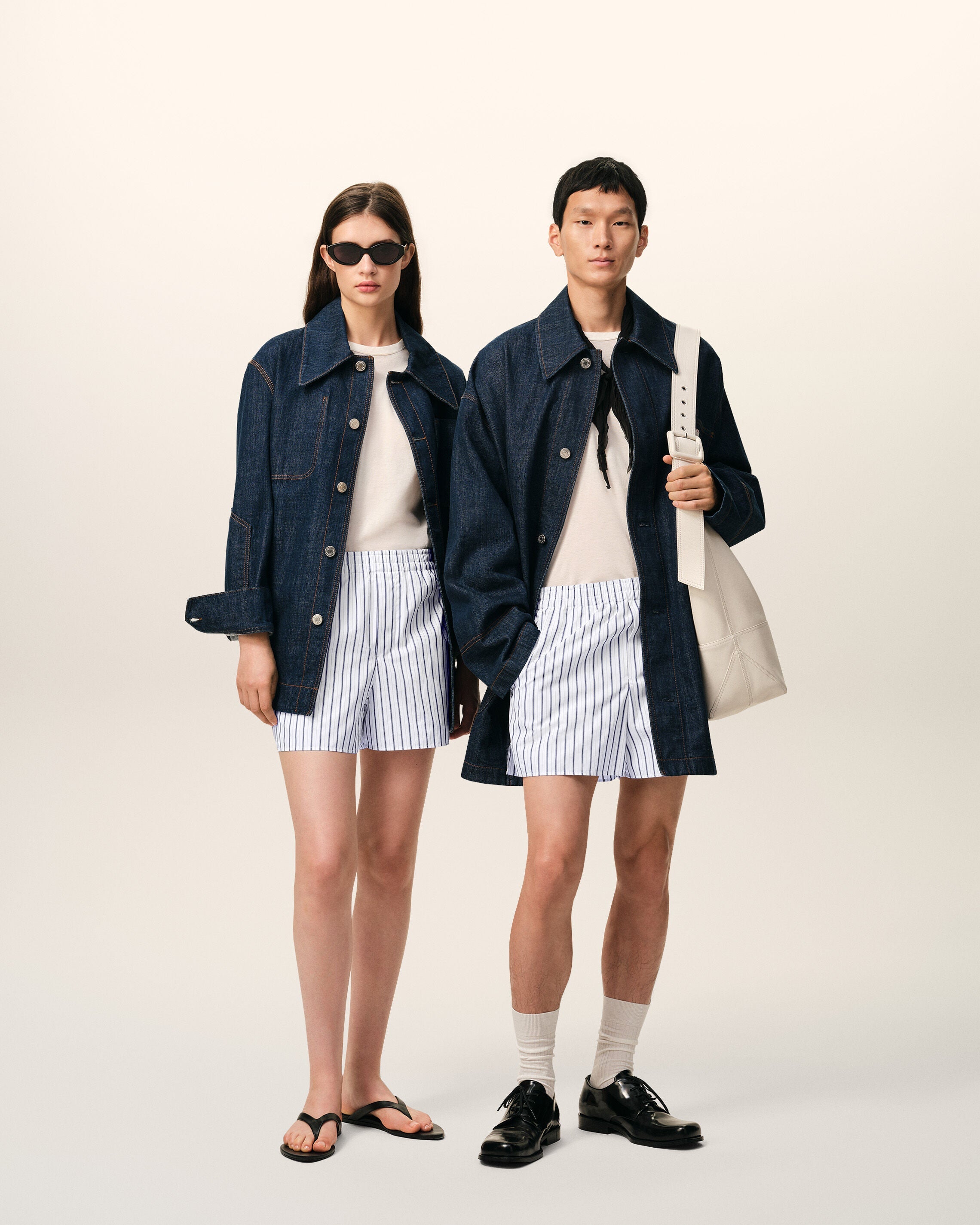 White Cotton Elasticated Shorts