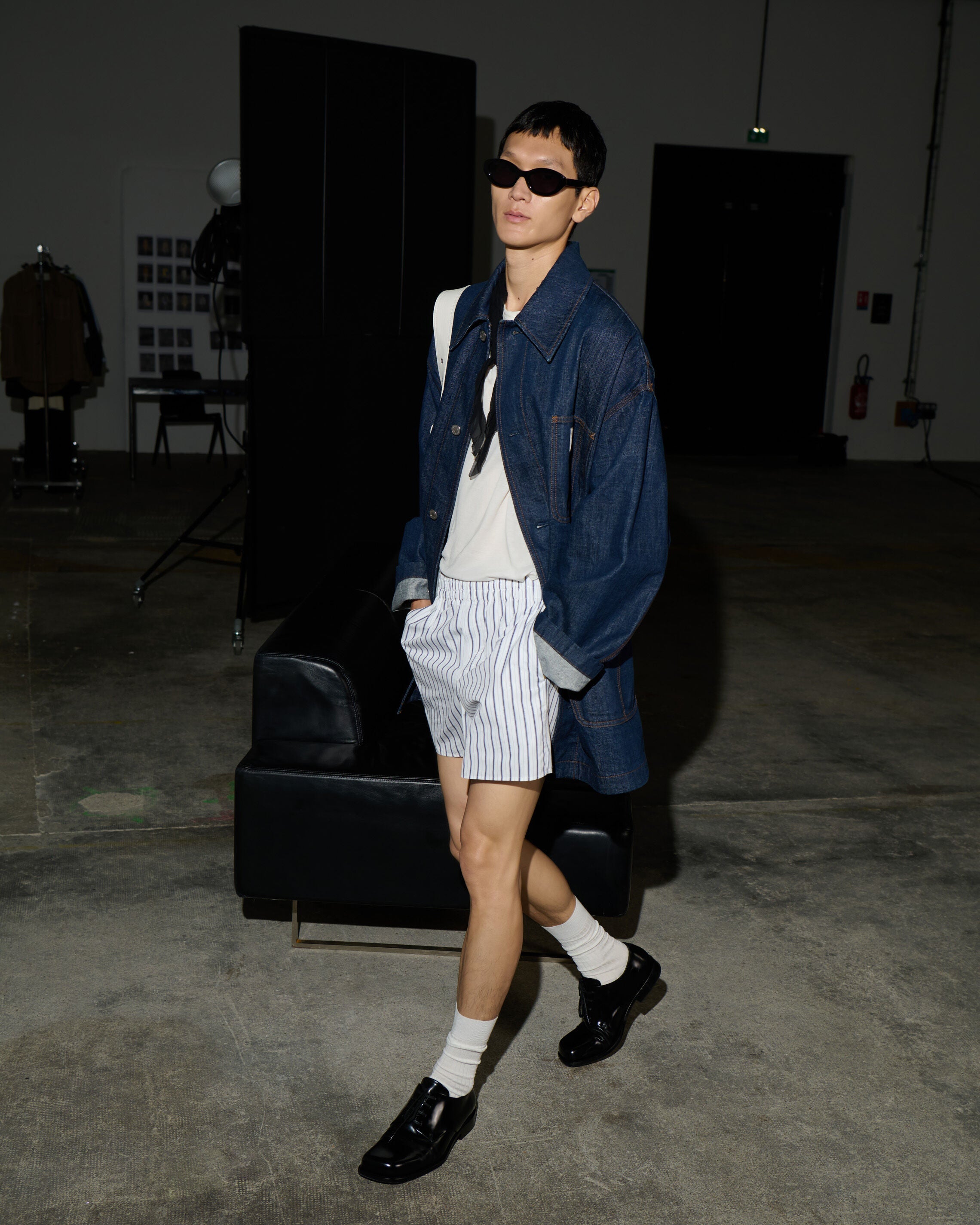White Cotton Elasticated Shorts