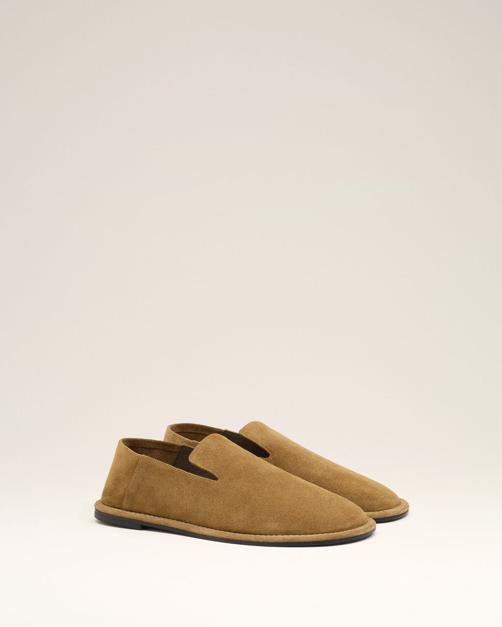 Brown Cow Leather Midi Slippers