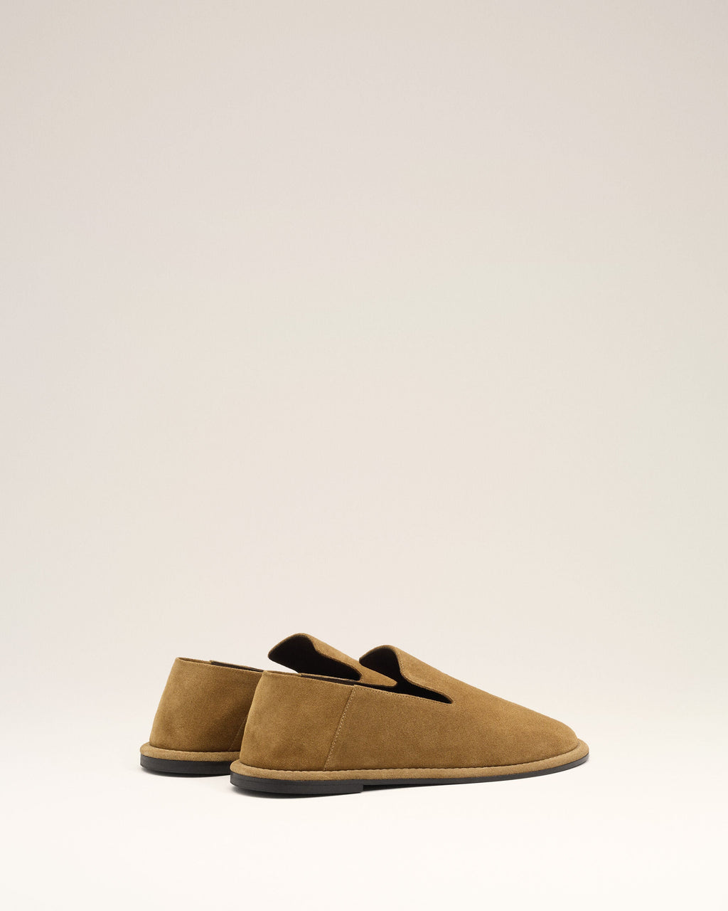 Brown Cow Leather Midi Slippers