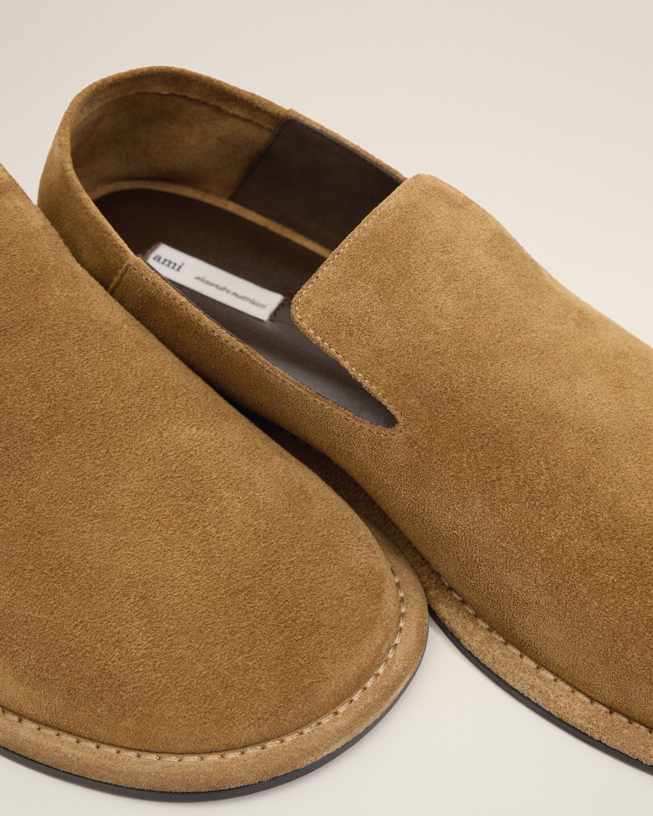 Brown Cow Leather Midi Slippers