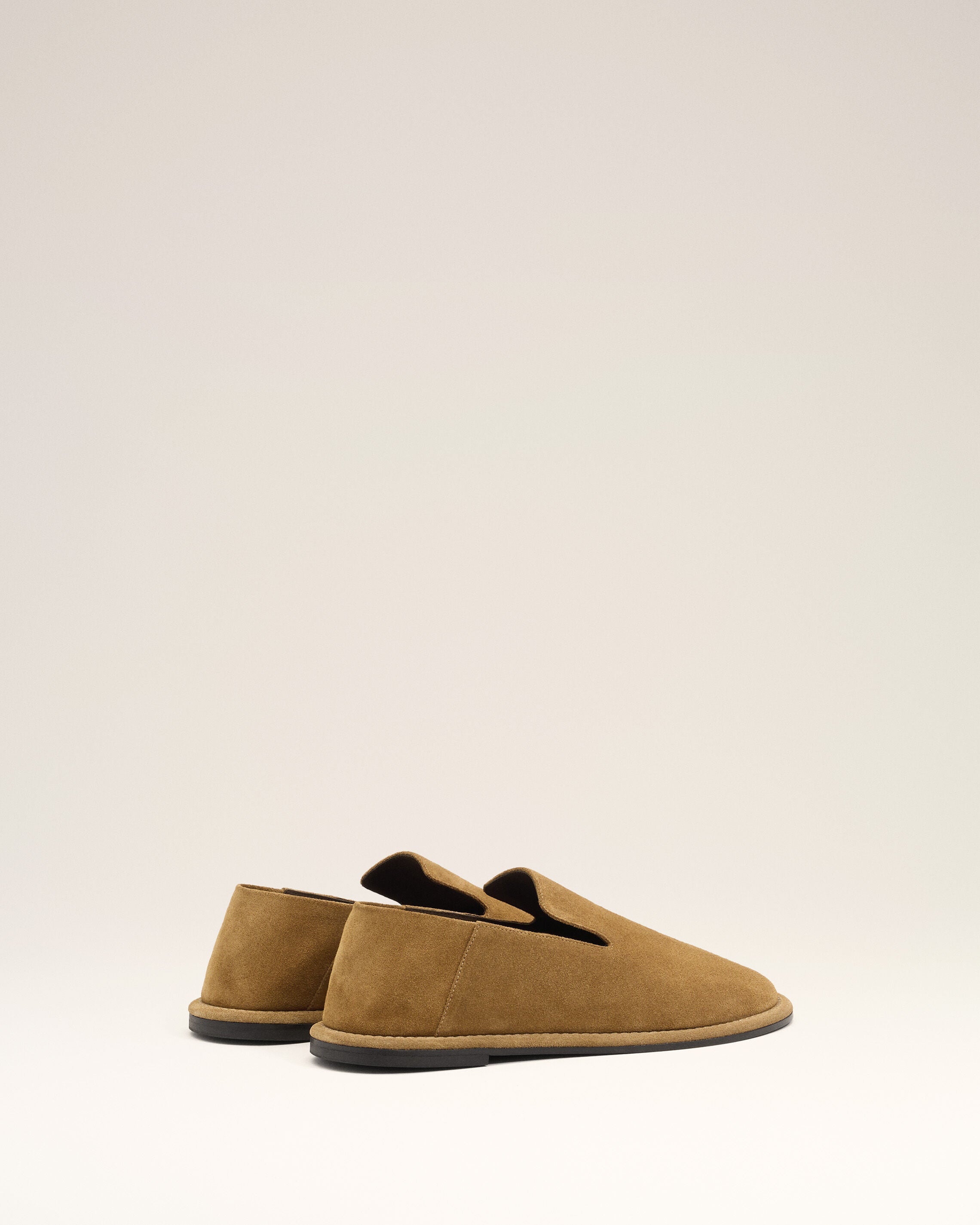 Brown Cow Leather Midi Slippers