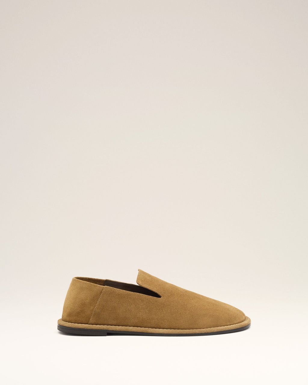 Brown Cow Leather Midi Slippers