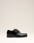 Black Cow Leather Derbies Shoes
