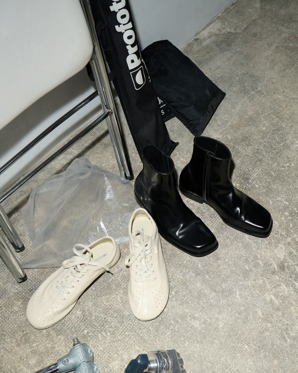 Black Cow Leather Ankle Boots