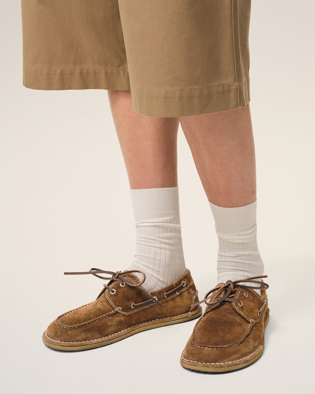 Brown Cow Leather Boat Shoes