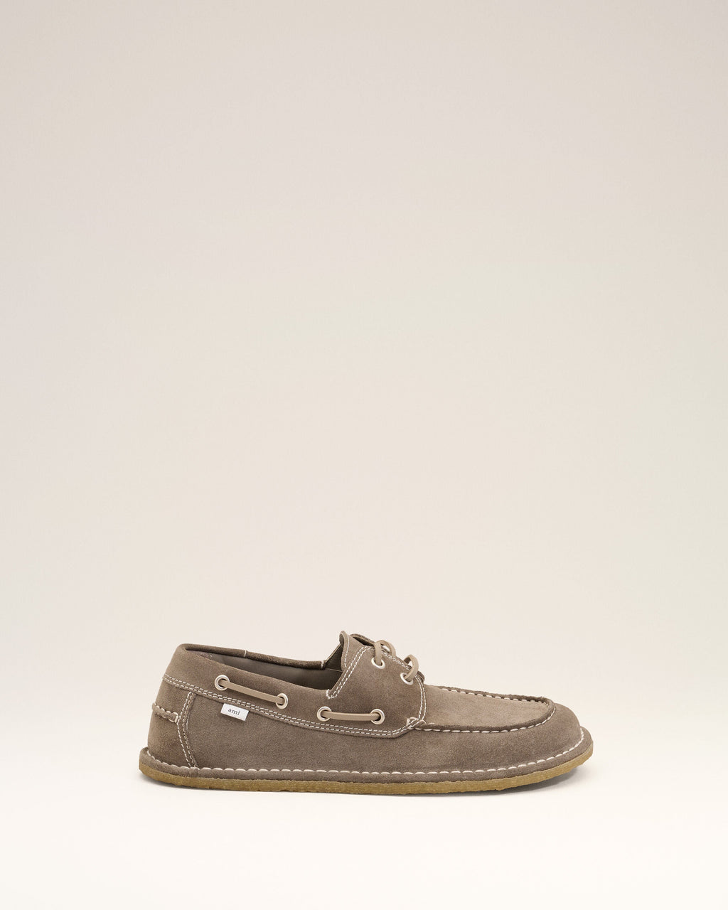 Grey Cow Leather Boat Shoes