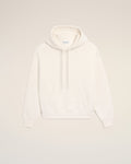 White Cotton Embossed Ami De Coeur Hoodie