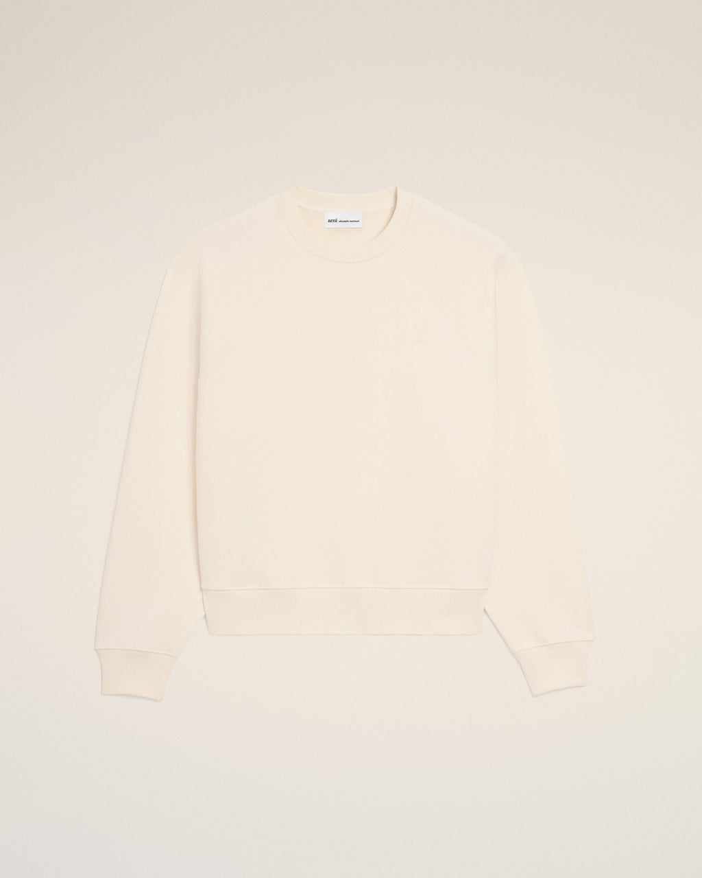 White Cotton Embossed Ami De Coeur Sweatshirt