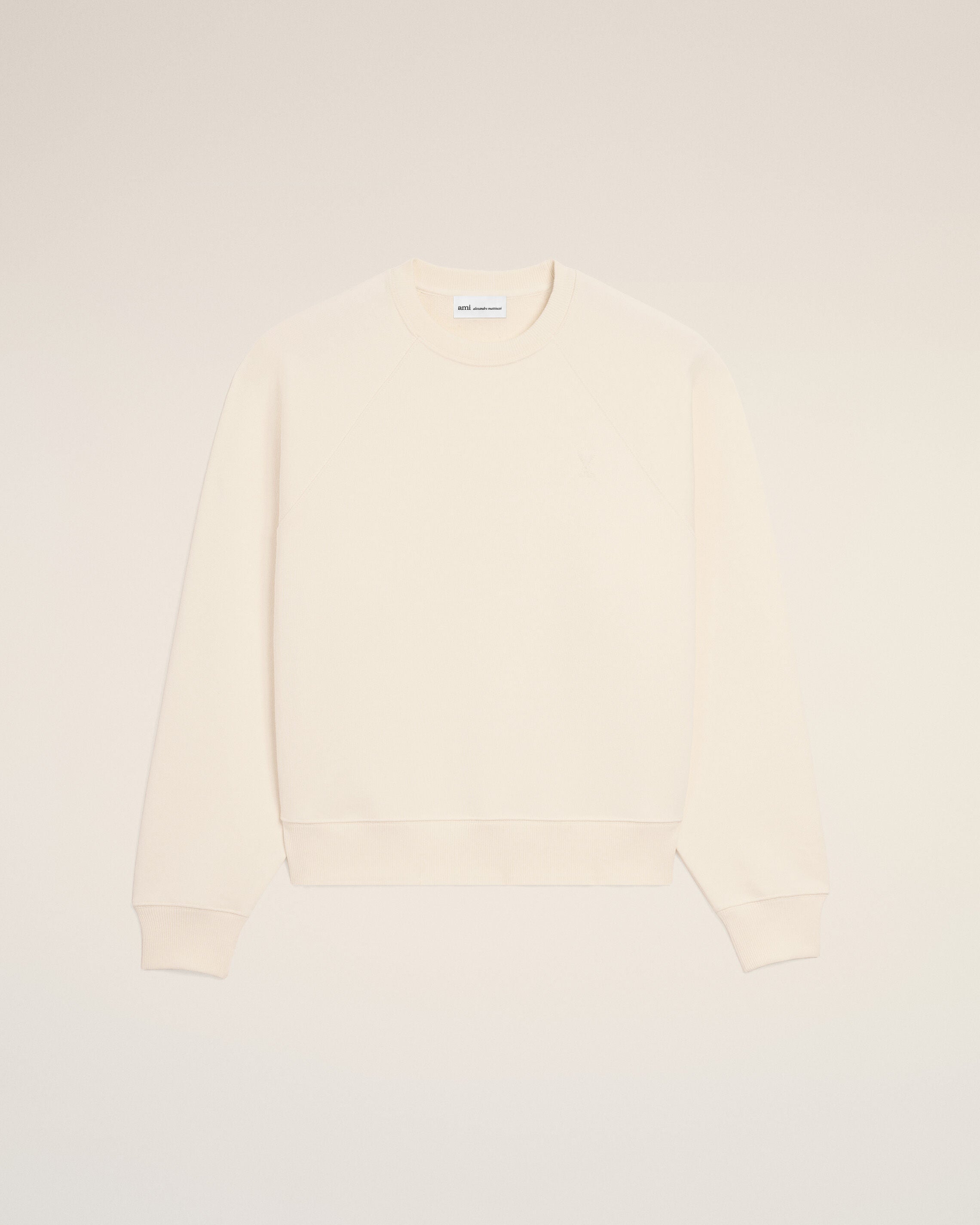 White Cotton Embossed Ami De Coeur Sweatshirt