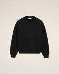 Black Cotton Embossed Ami De Coeur Sweatshirt
