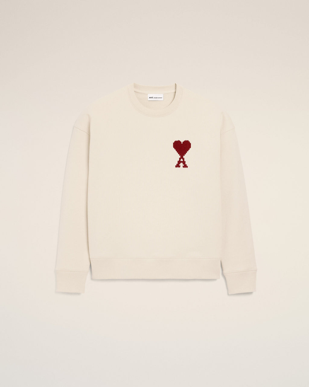 White Cotton Ami De Coeur Sweatshirt