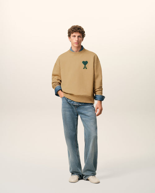 Beige Cotton Ami De Coeur Sweatshirt