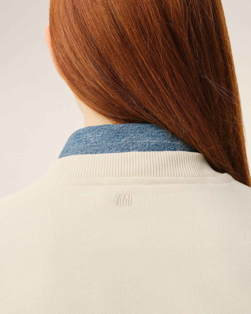 White Cotton Ami De Coeur Sweatshirt