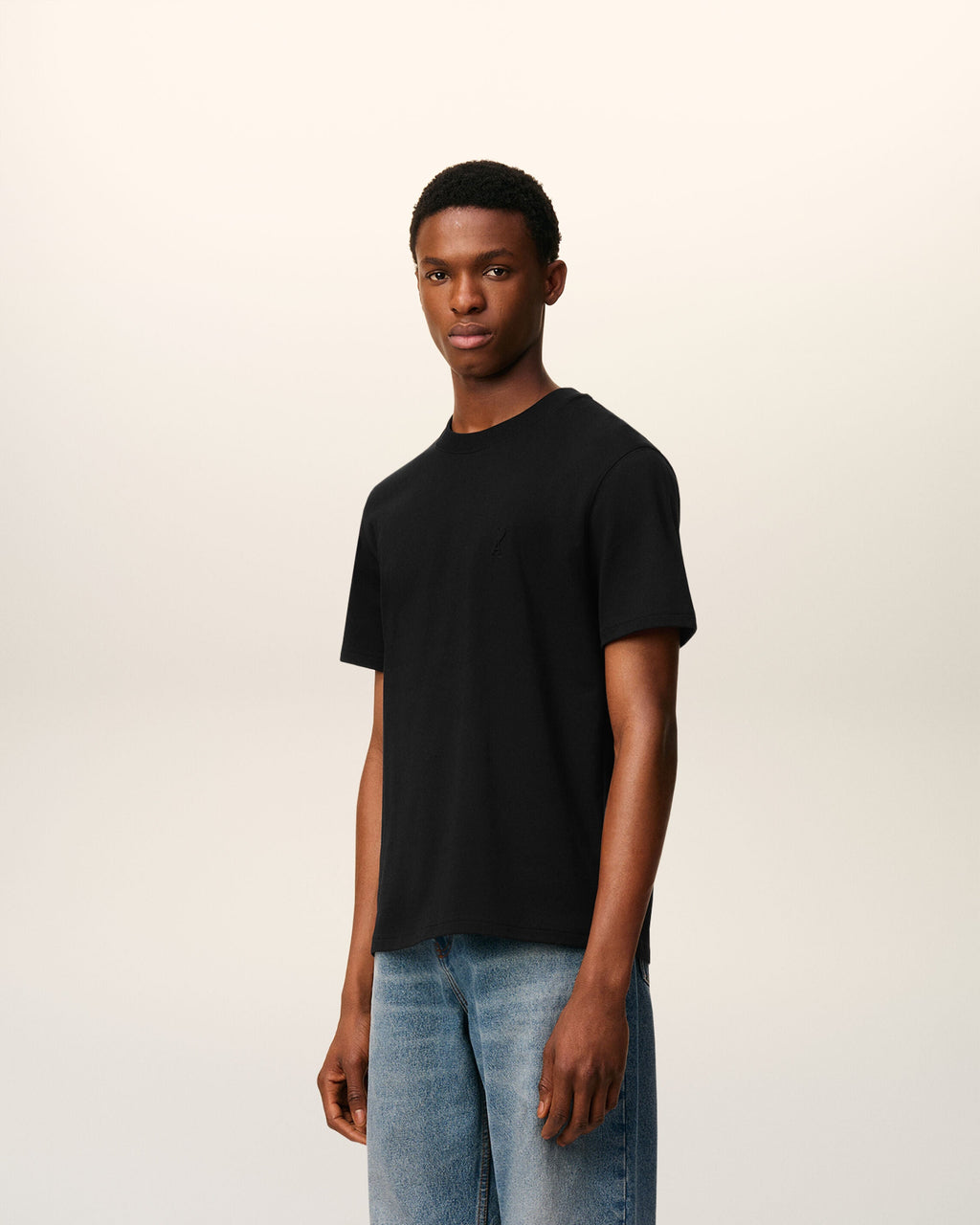 Black Organic Cotton Ami De Coeur T-shirt