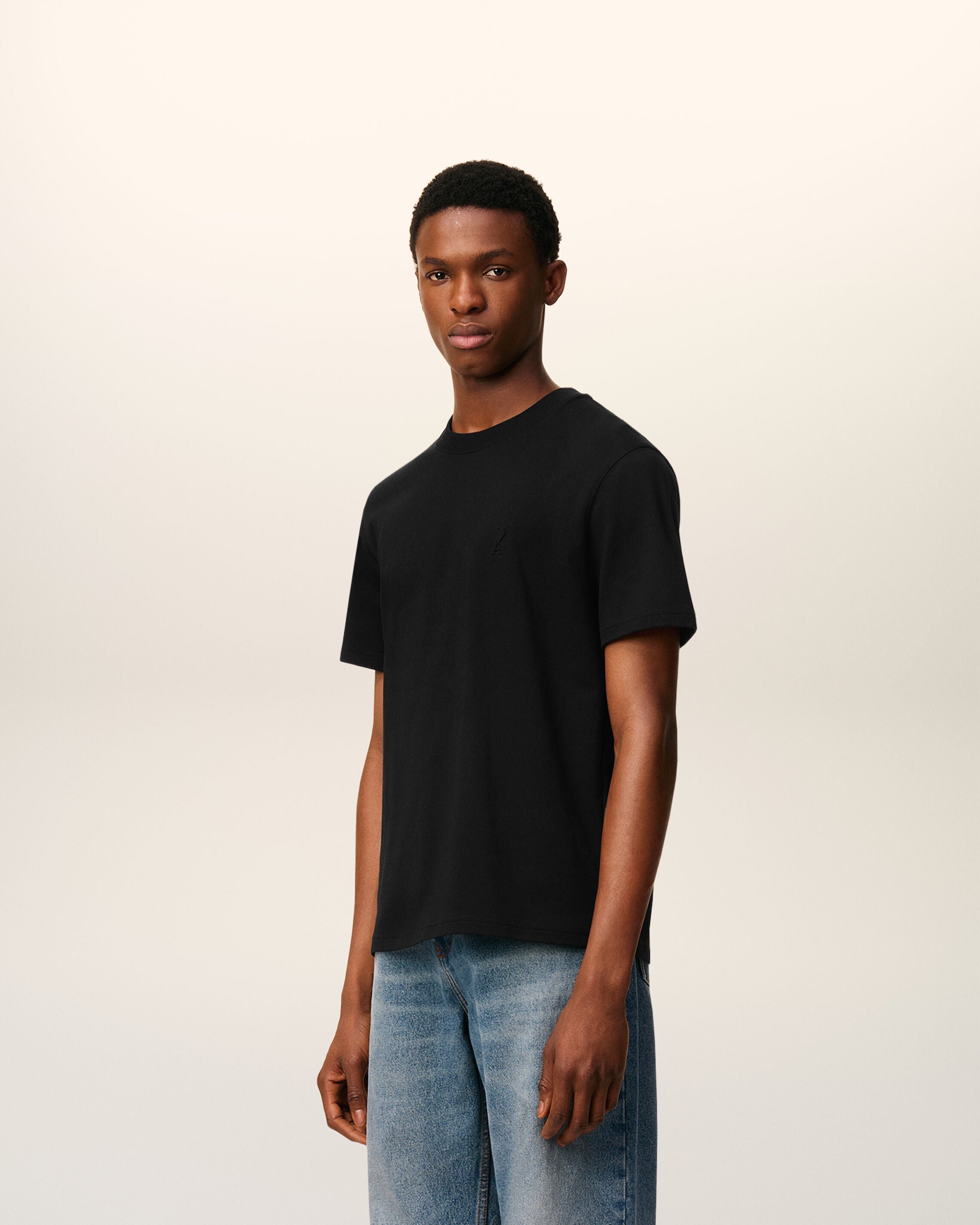 Black Organic Cotton Ami De Coeur T-shirt