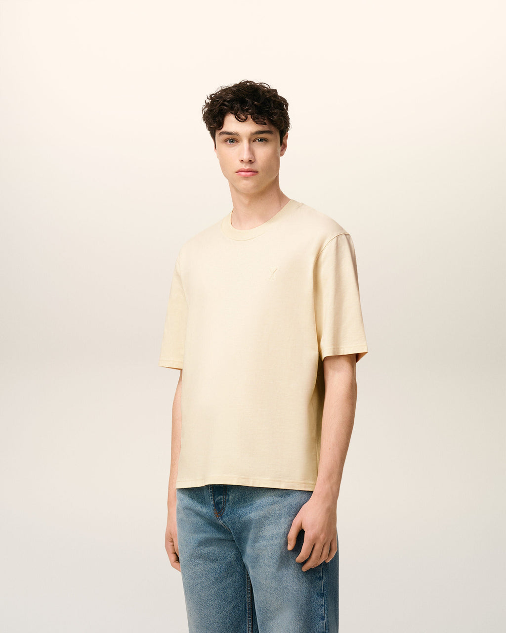 White Cotton Ami De Coeur T-shirt