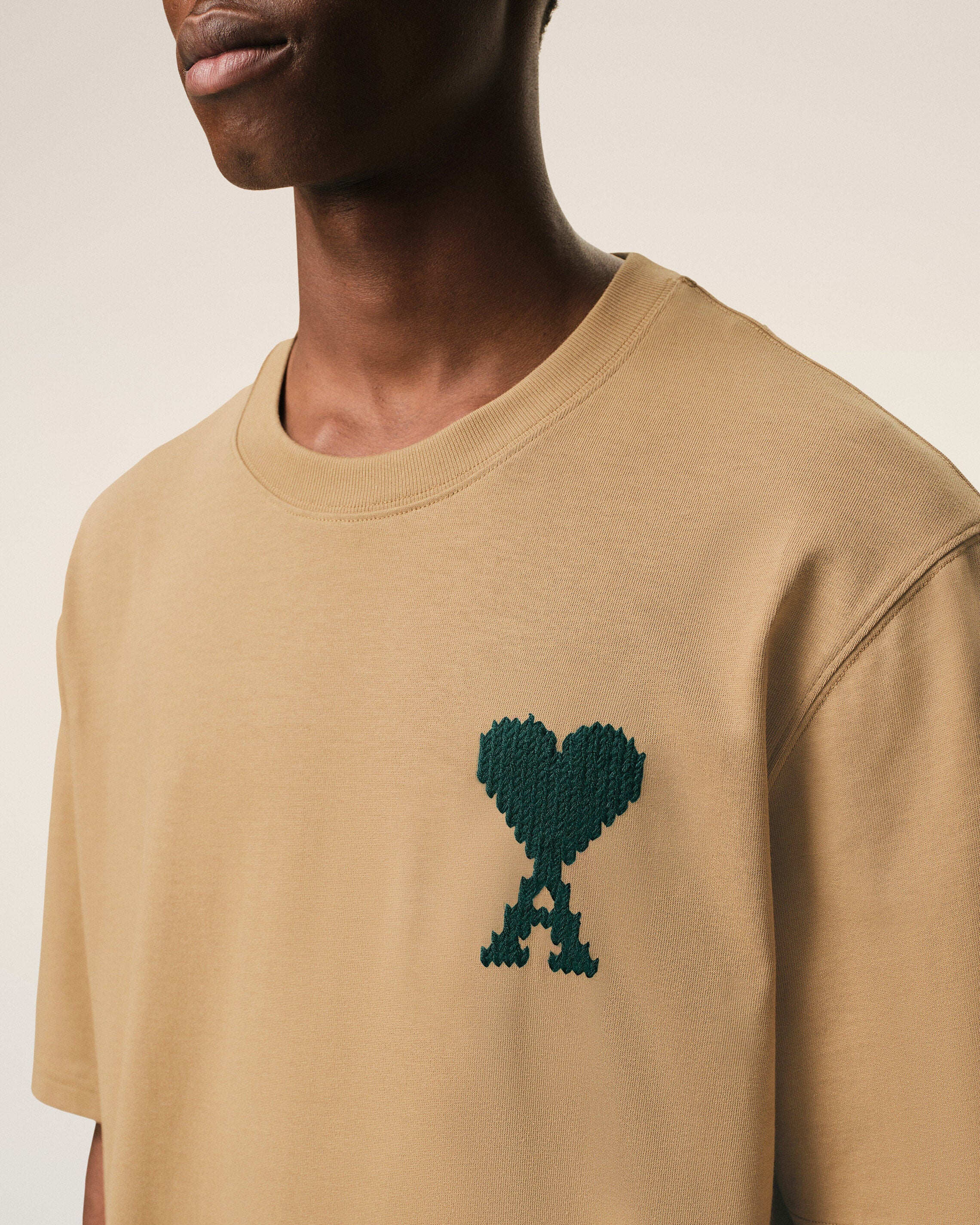 Beige Cotton Ami De Coeur T-shirt