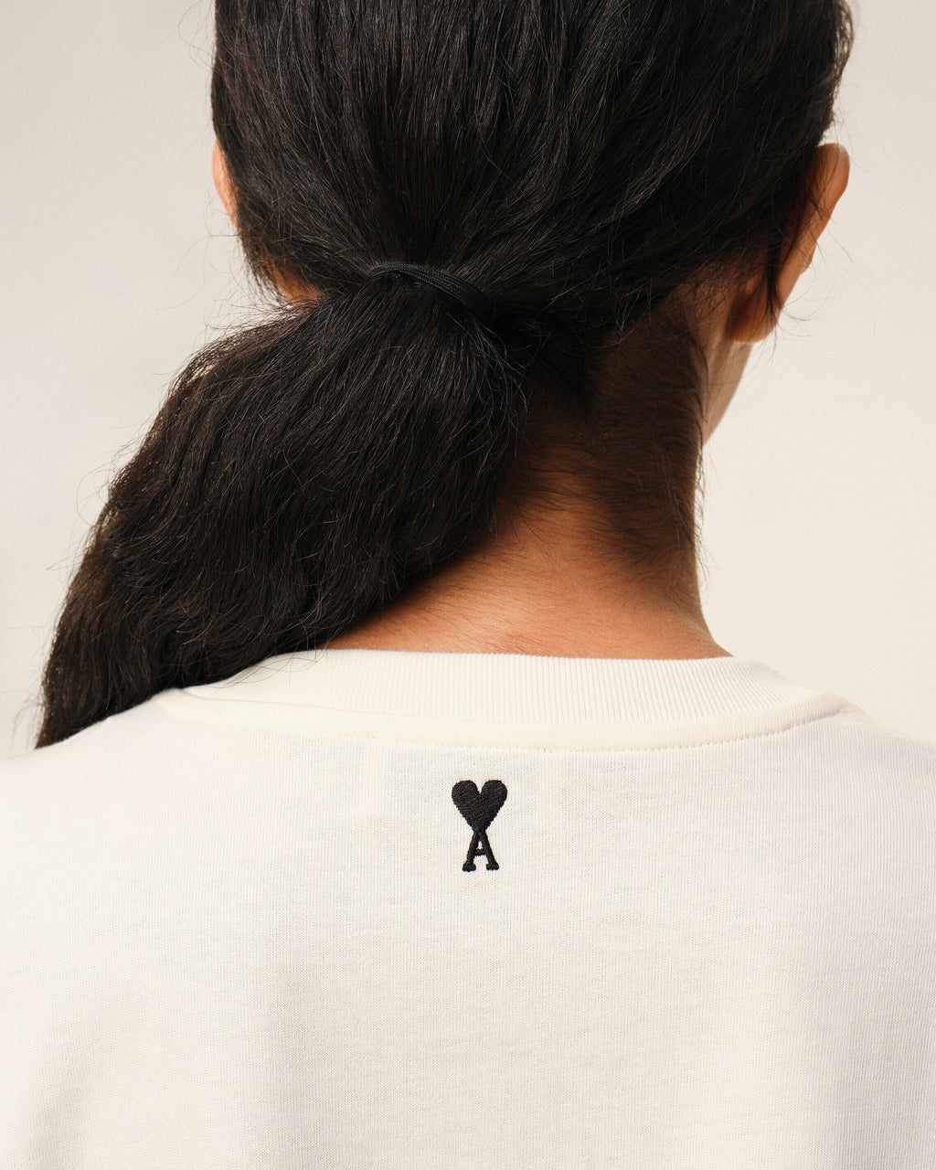 White Cotton Ami Paris Heritage Print T-shirt