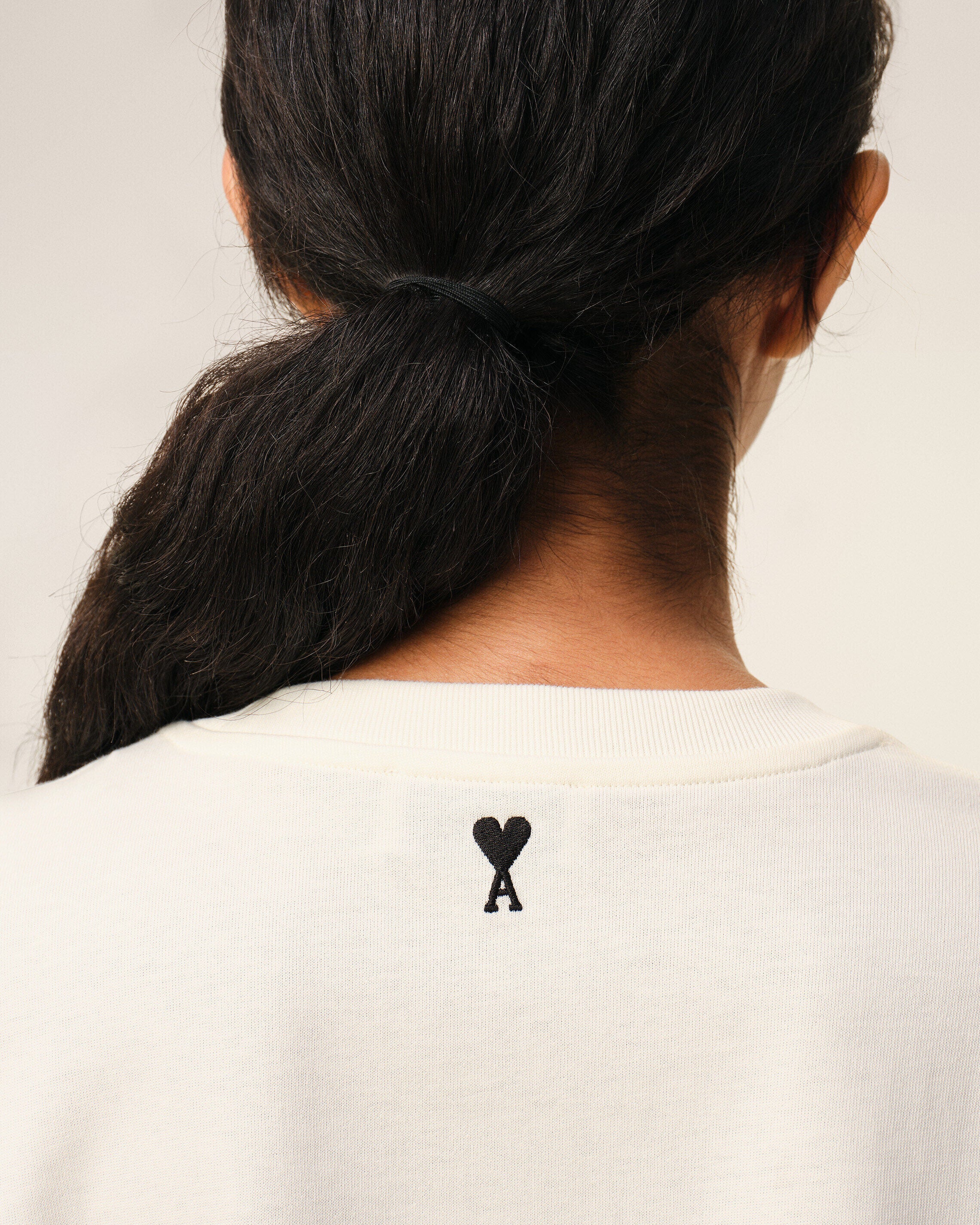 White Cotton Ami Paris Heritage Print T-shirt