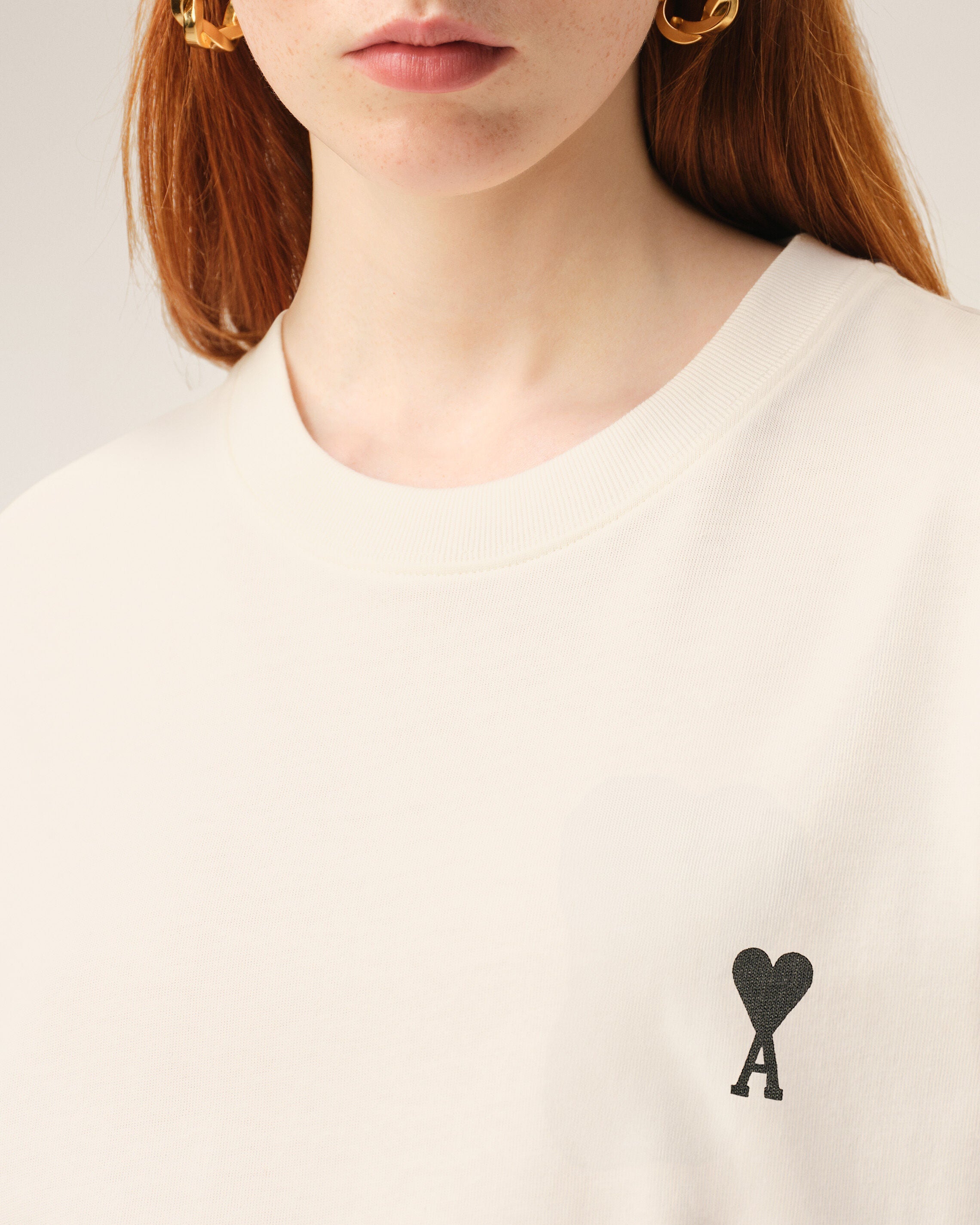 White Cotton Place Des Victoires Print T-shirt