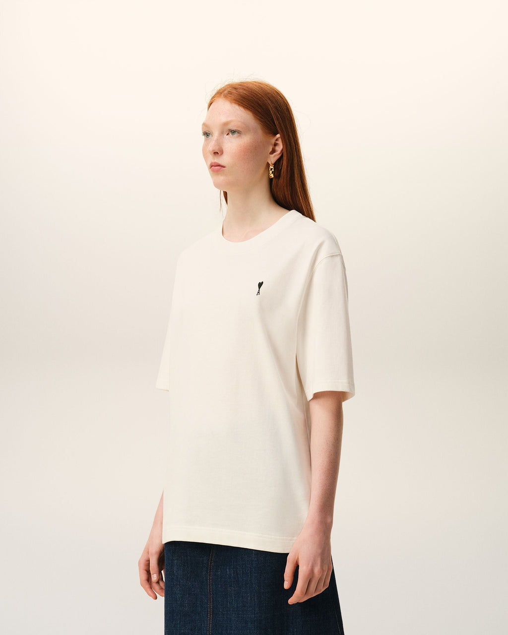 White Cotton Place Des Victoires Print T-shirt