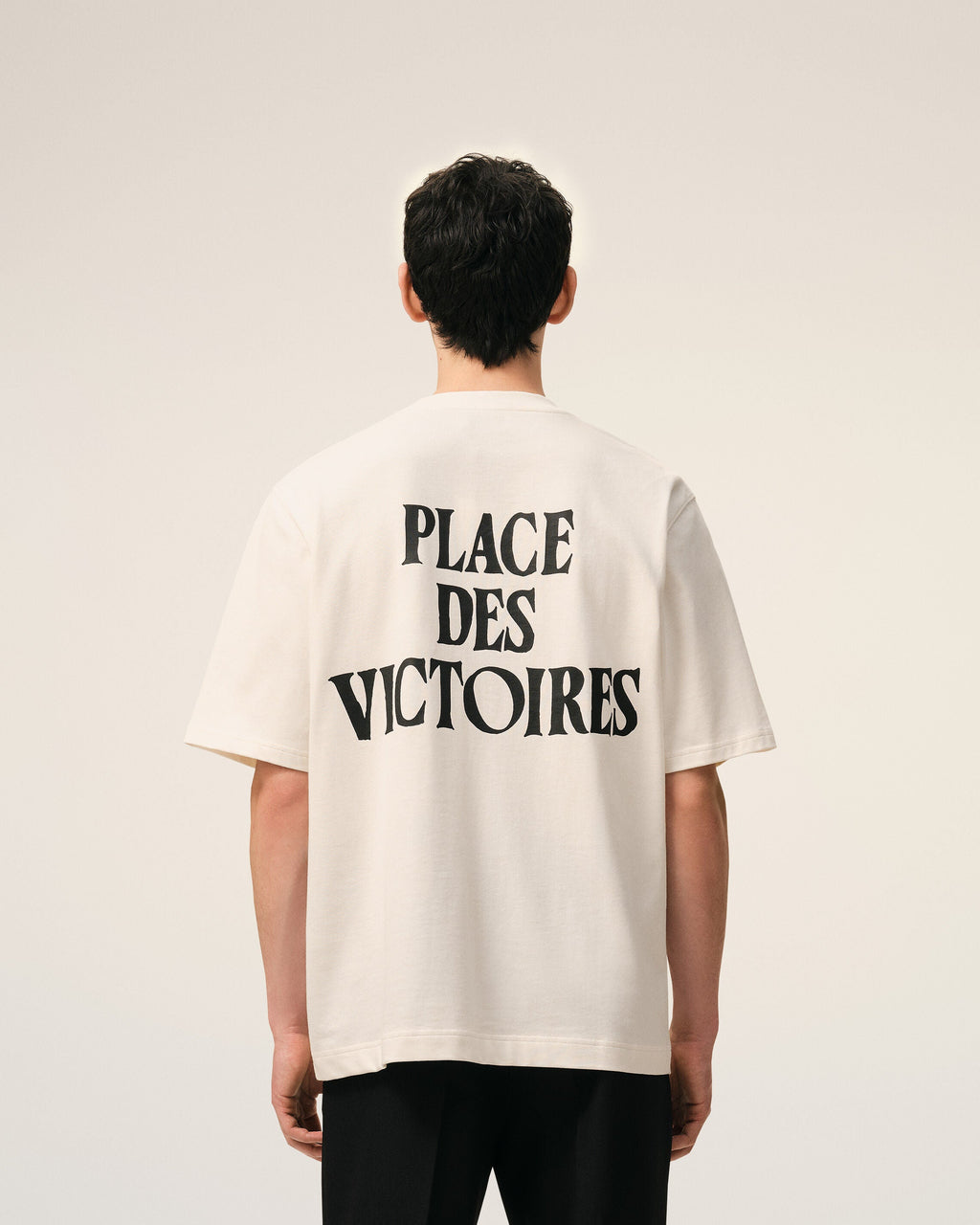 White Cotton Place Des Victoires Print T-shirt
