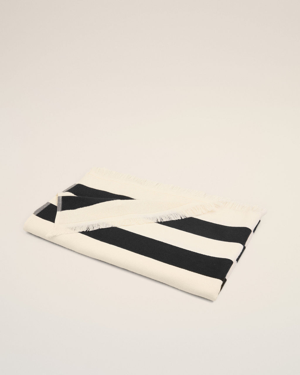 Black Cotton Stripes Beach towel