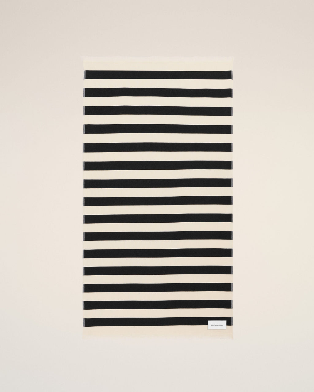 Black Cotton Stripes Beach towel