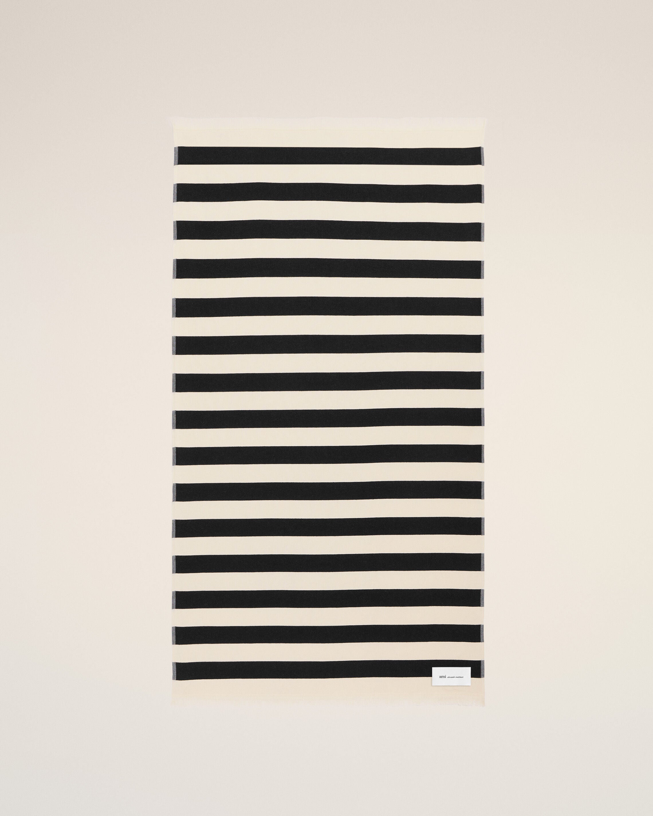 Black Cotton Stripes Beach towel